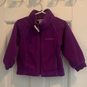 Columbia kids size 2T purple fleece full zip jacket